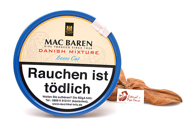 Mac Baren Danish Mixture Loose Cut Pipe tobacco 100g Tin